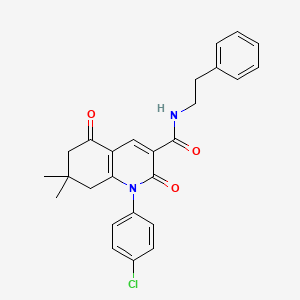 1-(4-chlorophenyl)-7,7-dimethyl-2,5-dioxo-N-(2-phenylethyl)-1,2,5,6,7,8-hexahydroquinoline-3-carboxamide