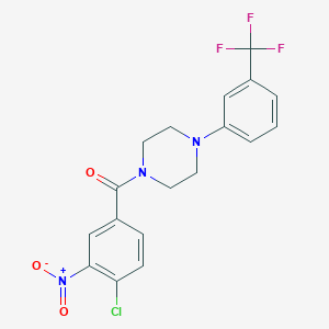 (4-Chloro-3-nitrophenyl)(4-(3-(trifluoromethyl)phenyl)piperazin-1-yl)methanone