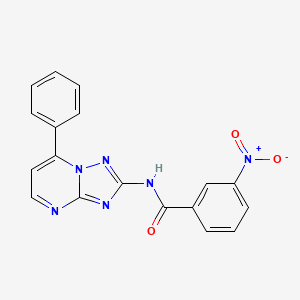 3-nitro-N-(7-phenyl[1,2,4]triazolo[1,5-a]pyrimidin-2-yl)benzamide