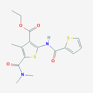 ethyl 5-[(dimethylamino)carbonyl]-4-methyl-2-[(2-thienylcarbonyl)amino]-3-thiophenecarboxylate