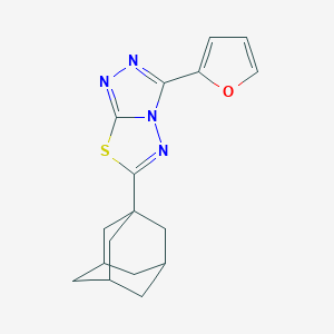 molecular formula C17H18N4OS B364095 6-(1-Adamantyl)-3-(2-furyl)[1,2,4]triazolo[3,4-b][1,3,4]thiadiazole CAS No. 893774-94-2
