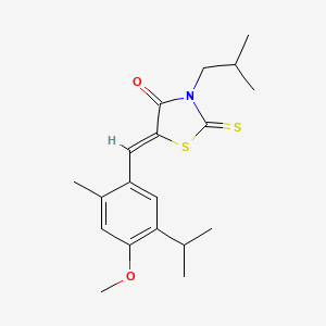 3-isobutyl-5-(5-isopropyl-4-methoxy-2-methylbenzylidene)-2-thioxo-1,3-thiazolidin-4-one