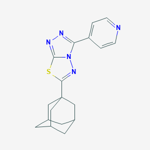 molecular formula C18H19N5S B364097 6-(1-Adamantyl)-3-(4-pyridinyl)[1,2,4]triazolo[3,4-b][1,3,4]thiadiazole CAS No. 887672-63-1