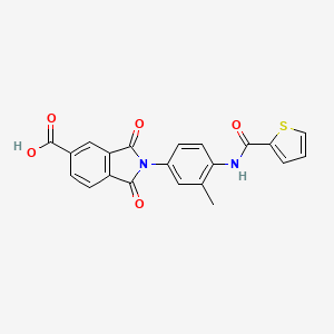 2-[3-Methyl-4-(thiophene-2-carbonylamino)phenyl]-1,3-dioxoisoindole-5-carboxylic acid