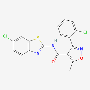 N-(6-CHLORO-13-BENZOTHIAZOL-2-YL)-3-(2-CHLOROPHENYL)-5-METHYL-12-OXAZOLE-4-CARBOXAMIDE