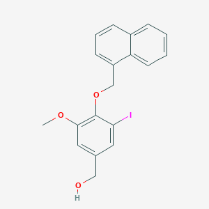 [3-iodo-5-methoxy-4-(1-naphthylmethoxy)phenyl]methanol