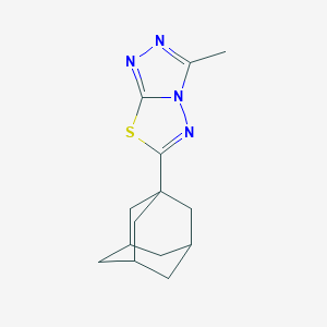 molecular formula C14H18N4S B364099 6-(1-Adamantyl)-3-methyl[1,2,4]triazolo[3,4-b][1,3,4]thiadiazole CAS No. 924832-90-6