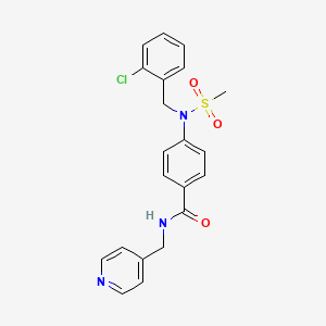 4-[(2-chlorobenzyl)(methylsulfonyl)amino]-N-(pyridin-4-ylmethyl)benzamide