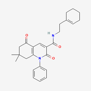 molecular formula C26H30N2O3 B3641014 N-[2-(cyclohexen-1-yl)ethyl]-7,7-dimethyl-2,5-dioxo-1-phenyl-6,8-dihydroquinoline-3-carboxamide 