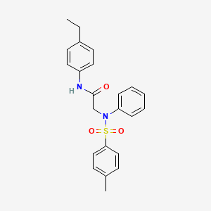 molecular formula C23H24N2O3S B3641056 N~1~-(4-ethylphenyl)-N~2~-[(4-methylphenyl)sulfonyl]-N~2~-phenylglycinamide 