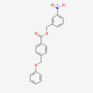 molecular formula C21H17NO5 B3641081 3-nitrobenzyl 4-(phenoxymethyl)benzoate 