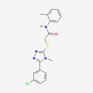 2-{[5-(3-chlorophenyl)-4-methyl-4H-1,2,4-triazol-3-yl]thio}-N-(2-methylphenyl)acetamide