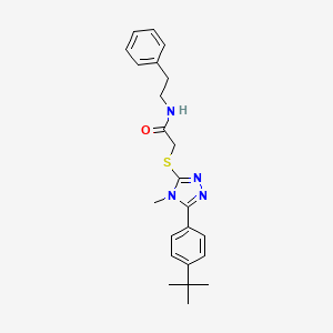 2-{[5-(4-tert-butylphenyl)-4-methyl-4H-1,2,4-triazol-3-yl]thio}-N-(2-phenylethyl)acetamide