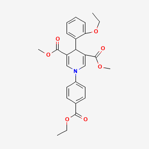 dimethyl 1-[4-(ethoxycarbonyl)phenyl]-4-(2-ethoxyphenyl)-1,4-dihydro-3,5-pyridinedicarboxylate