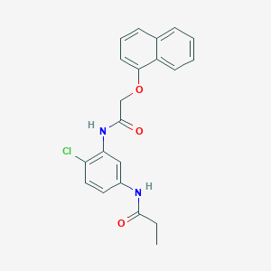 N-[4-chloro-3-[(2-naphthalen-1-yloxyacetyl)amino]phenyl]propanamide