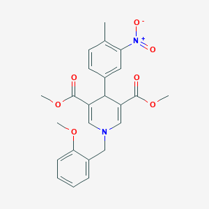 dimethyl 1-(2-methoxybenzyl)-4-(4-methyl-3-nitrophenyl)-1,4-dihydro-3,5-pyridinedicarboxylate