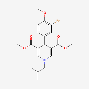 molecular formula C20H24BrNO5 B3641170 dimethyl 4-(3-bromo-4-methoxyphenyl)-1-isobutyl-1,4-dihydro-3,5-pyridinedicarboxylate 