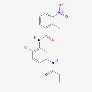 N-[2-chloro-5-(propionylamino)phenyl]-2-methyl-3-nitrobenzamide