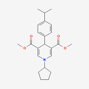 dimethyl 1-cyclopentyl-4-(4-isopropylphenyl)-1,4-dihydro-3,5-pyridinedicarboxylate