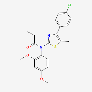 N-[4-(4-chlorophenyl)-5-methyl-1,3-thiazol-2-yl]-N-(2,4-dimethoxyphenyl)propanamide