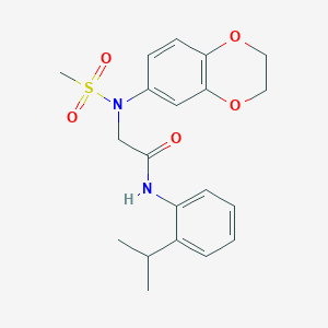 N~2~-(2,3-dihydro-1,4-benzodioxin-6-yl)-N~2~-(methylsulfonyl)-N-[2-(propan-2-yl)phenyl]glycinamide