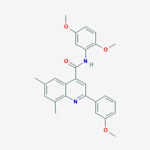 N-(2,5-dimethoxyphenyl)-2-(3-methoxyphenyl)-6,8-dimethyl-4-quinolinecarboxamide