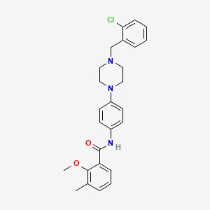 N-{4-[4-(2-chlorobenzyl)-1-piperazinyl]phenyl}-2-methoxy-3-methylbenzamide