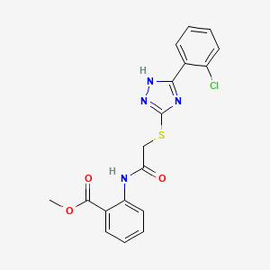 methyl 2-[({[5-(2-chlorophenyl)-1H-1,2,4-triazol-3-yl]thio}acetyl)amino]benzoate