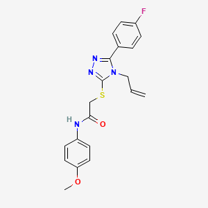 molecular formula C20H19FN4O2S B3641262 2-{[4-allyl-5-(4-fluorophenyl)-4H-1,2,4-triazol-3-yl]thio}-N-(4-methoxyphenyl)acetamide 