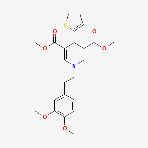 dimethyl 1-[2-(3,4-dimethoxyphenyl)ethyl]-4-(2-thienyl)-1,4-dihydro-3,5-pyridinedicarboxylate