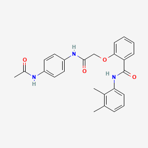 2-[2-(4-acetamidoanilino)-2-oxoethoxy]-N-(2,3-dimethylphenyl)benzamide