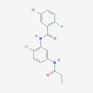 5-bromo-2-chloro-N-[2-chloro-5-(propanoylamino)phenyl]benzamide