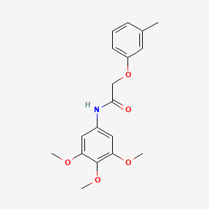 molecular formula C18H21NO5 B3641303 2-(3-methylphenoxy)-N-(3,4,5-trimethoxyphenyl)acetamide 