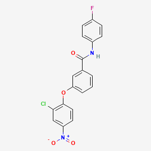 molecular formula C19H12ClFN2O4 B3641306 3-(2-chloro-4-nitrophenoxy)-N-(4-fluorophenyl)benzamide 