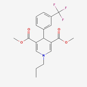 molecular formula C19H20F3NO4 B3641342 dimethyl 1-propyl-4-[3-(trifluoromethyl)phenyl]-1,4-dihydro-3,5-pyridinedicarboxylate 