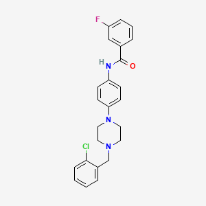 N-{4-[4-(2-chlorobenzyl)piperazin-1-yl]phenyl}-3-fluorobenzamide