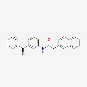 molecular formula C25H19NO2 B3641367 N-(3-benzoylphenyl)-2-(2-naphthyl)acetamide 