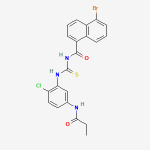 5-bromo-N-({[2-chloro-5-(propionylamino)phenyl]amino}carbonothioyl)-1-naphthamide