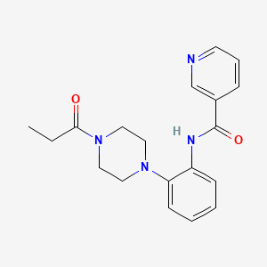 N-[2-(4-propionyl-1-piperazinyl)phenyl]nicotinamide