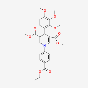 dimethyl 1-[4-(ethoxycarbonyl)phenyl]-4-(2,3,4-trimethoxyphenyl)-1,4-dihydro-3,5-pyridinedicarboxylate