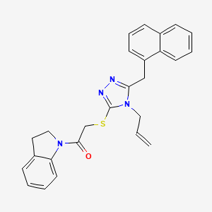 1-({[4-allyl-5-(1-naphthylmethyl)-4H-1,2,4-triazol-3-yl]thio}acetyl)indoline