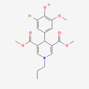 dimethyl 4-(3-bromo-4-hydroxy-5-methoxyphenyl)-1-propyl-1,4-dihydro-3,5-pyridinedicarboxylate