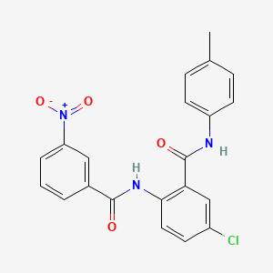 molecular formula C21H16ClN3O4 B3641508 5-chloro-N-(4-methylphenyl)-2-[(3-nitrobenzoyl)amino]benzamide 