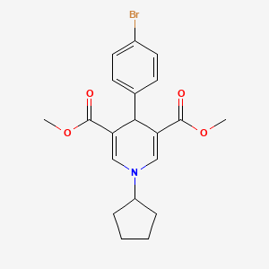 dimethyl 4-(4-bromophenyl)-1-cyclopentyl-1,4-dihydro-3,5-pyridinedicarboxylate