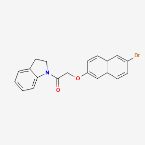 1-{[(6-bromo-2-naphthyl)oxy]acetyl}indoline