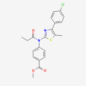 Methyl 4-[[4-(4-chlorophenyl)-5-methyl-1,3-thiazol-2-yl]-propanoylamino]benzoate