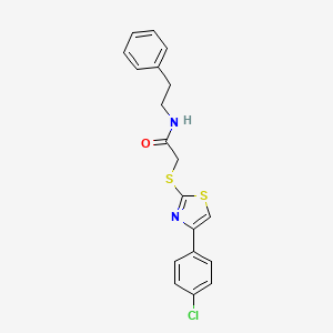 2-{[4-(4-chlorophenyl)-1,3-thiazol-2-yl]thio}-N-(2-phenylethyl)acetamide