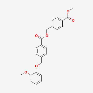 molecular formula C24H22O6 B3641597 4-(methoxycarbonyl)benzyl 4-[(2-methoxyphenoxy)methyl]benzoate 