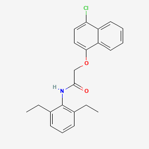 molecular formula C22H22ClNO2 B3641601 2-(4-chloronaphthalen-1-yl)oxy-N-(2,6-diethylphenyl)acetamide 