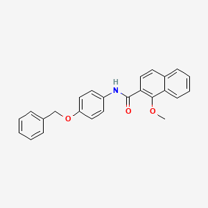 molecular formula C25H21NO3 B3641604 N-[4-(benzyloxy)phenyl]-1-methoxy-2-naphthamide 